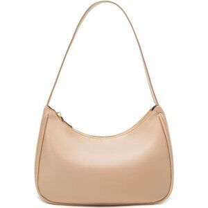 Women Khaki Imported Polyester Pu Leather Zipper Closure Cute Mini Tote Handbag